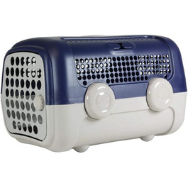 Транспортний бокс для собак та котів UNITED PETS A.U.T.O., міцний, виготовлений в Італії, зелений/бежевий, з гігієнічним килимком, 51 x 37 x 33 см