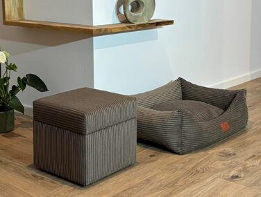 Лежанка для собак Leo4dog: зручна та миюча, для малих, середніх та великих собак. Колір: коричневий, розмір L (100x80 см)