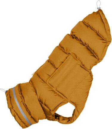 Жовта тепла зимова куртка для собак великих порід, захист від снігу та холоду