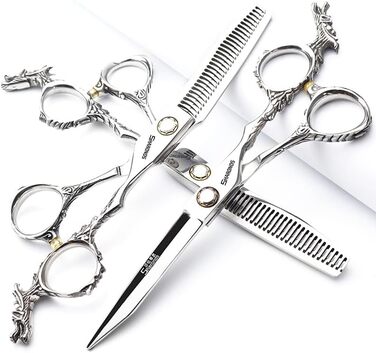 Професійні ножиці для перукарів Silber 440C з високою твердістю, 6 дюймів (3-кількісний набір)