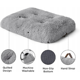 М'яке ліжечко для собак, сіре, 70 см x 50 см