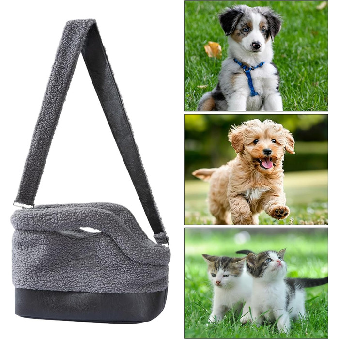 Транспортна сумка для котів - водонепроникна м'яка переноска | З фіксатором ремінця безпеки | Для кошенят та середніх порід | Сірий колір