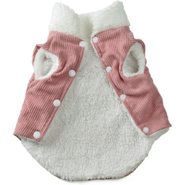 Теплий зимовий одяг для собак: куртка, жилет для дрібних та середніх порід (такса, чихуахуа), рожево-сірий, XXL, XL, рожевий