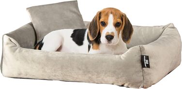 М'яке та зручне ліжко для собак Roé - ліжко-печеринка для маленьких собак, включає пакети для збору відходів (M, Taupe)