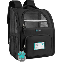 Рюкзак для кота PetAmi - переноска для тварин, рюкзак для собак, кошенят, кемпінгу, чорний