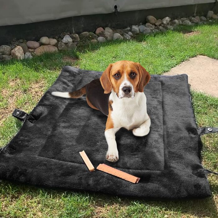 Водонепроникний килимок для котів та собак Kritter Planet, складаний, миючий, 80 x 60 см, чорний