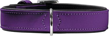 Нашийник для собак HUNTER SOFTIE, штучна шкіра, бархатиста, легкий у догляді, розмір L, 60 см (M-L), фіолетовий