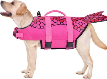 Жилет для плавання собак Malier, Ripstop, з американським прапором, для малих, середніх та великих собак, висока плавучість, для купання та катання на човні