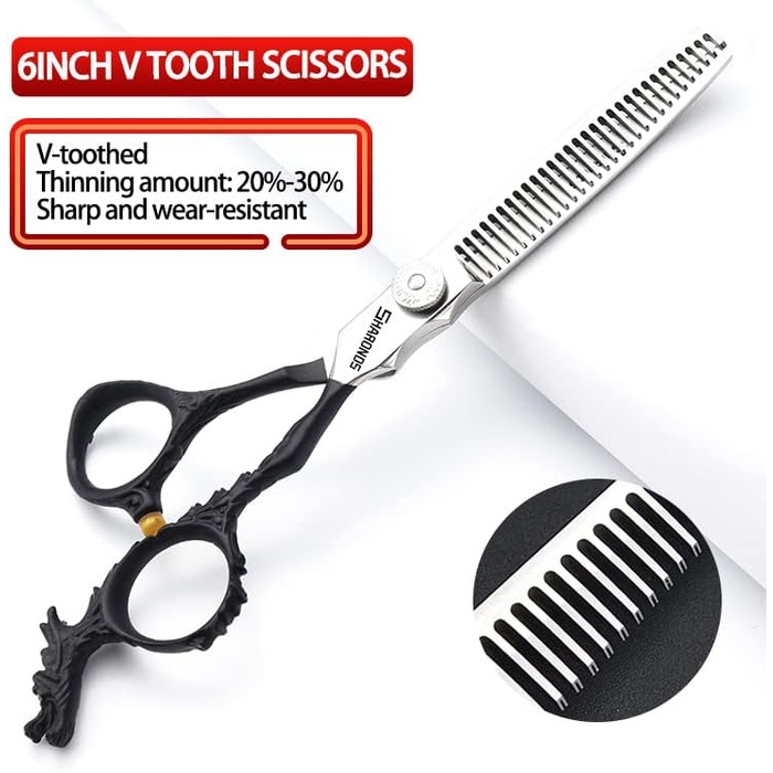 Професійний набір ножиць для волосся SHAROND 6 дюймів (3 шт.) з японської сталі 440C