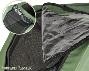 Причеп для собак Cruvado Knuffelwuff: фальш, легкий, стабільний, до 45 кг, з безпековою лінією та від комарами