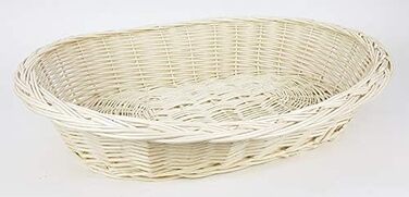 Корзина для собак Tigana з плетіння з лози, білий колір, 70 см (без подушки)