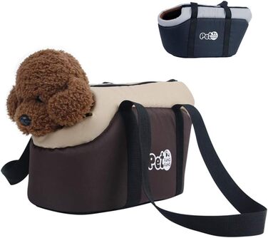 Сумка-переноска для собак, котів, дрібних тварин DLZFUDTY. Чорний колір, розмір L. Ідеально для прогулянок та подорожей.