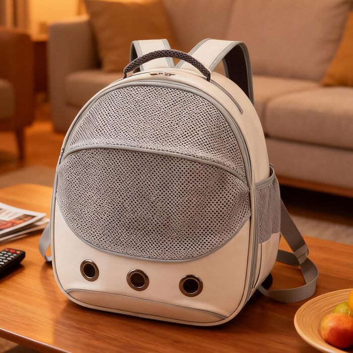 Сумка-переноска для собак та котів, сіра. Зручний регульований ремінь, для подорожей, прогулянок, транспортування