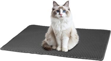 Килимок для котячого туалету QWORK® з комірками, 90 x 76 см, EVA, антиковзаючі