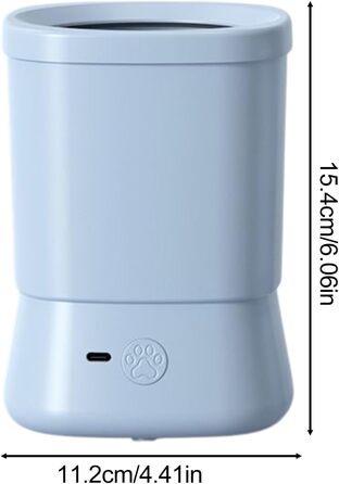 Автоматичний очищувач лап для собак | 2 швидкості, захист від бризок, аксесуари для догляду за лапами після прогулянок, походів, кемпінгу (Блакитний)