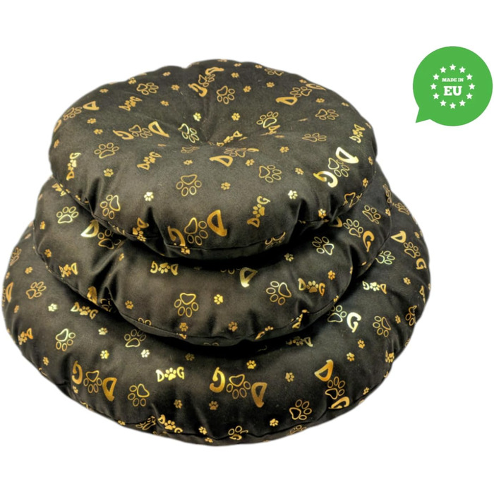 М'який лежак для собак та котів, круглий, діаметр 60 см, коричневий колір. Лежанка для собак, котяча лежанка, килимок для котів, матрац для собак або котів. Можливість прання. Ідеально підходить для переносних кліток або лежанок. Діаметр 60 см (⌀ 50 см, т