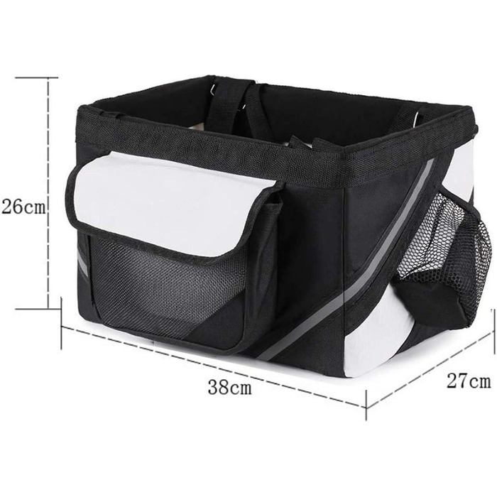Фahrradtasche Fahrradkorb Für Hunde Katzen: Корзина для велосипеда для собак та котів, чорна