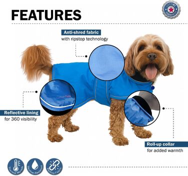 Теплий водонепроникний зимовий одяг для собак Hugglepets Arctic Armour, XS, 30 см, помаранчевий