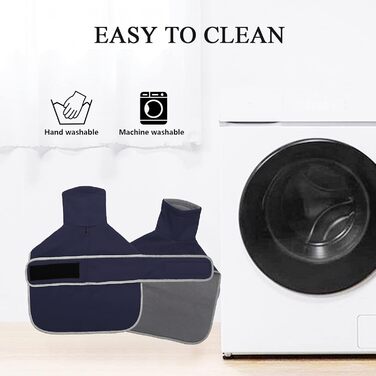 MOREZI Зимова куртка для собак, утеплена флісовою підкладкою, з регульованою застібкою-липучкою та відкидним коміром. Підходить для такс та собак середніх розмірів, колір: темно-синій, розмір S (довжина спини: 36-38 см)