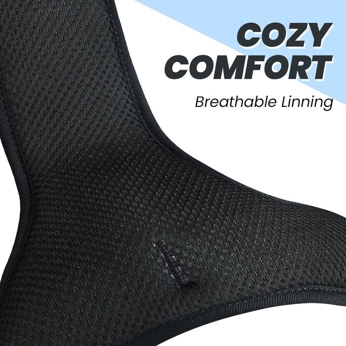 Шлейка для собак VIVAGLORY Easefit з ручкою, анти-тяга, для прогулянок та тренувань, м'яка, не дає вирватися, розмір M (51-74 см обхват грудей), кобальтово-синій