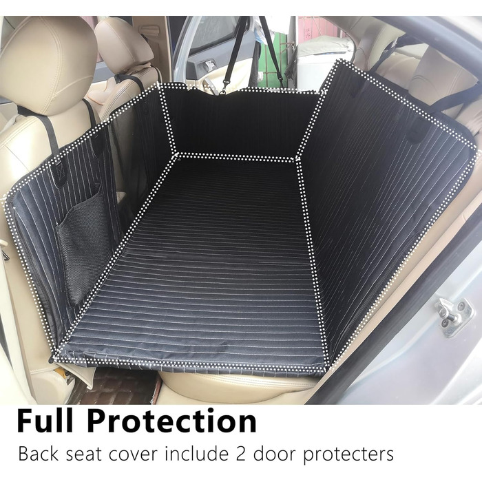 Підстилка для собак у машину: розширювач заднього сидіння, захист від бруду, для SUV, LKW (Чорний)