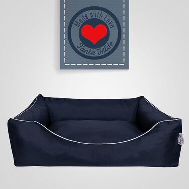 Танте Гільде лежанка для собак Нордерней XXXL (120x90x25) блакитна – миється, міцна та зручна, кошик для собак різних розмірів – ідеально для великих собак, наприклад, німецька вівчарка, ріджбек, розмір 120 x 90 x 25 см