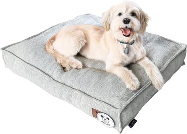 М'яке лежанка для собак з м'якою підкладкою, знімний чохол, світло-сірий та світло-блакитний, 3 розміри, ковдра для собак з антиковзаючою основою, світло-сірий, розмір M (90 x 62 см)
