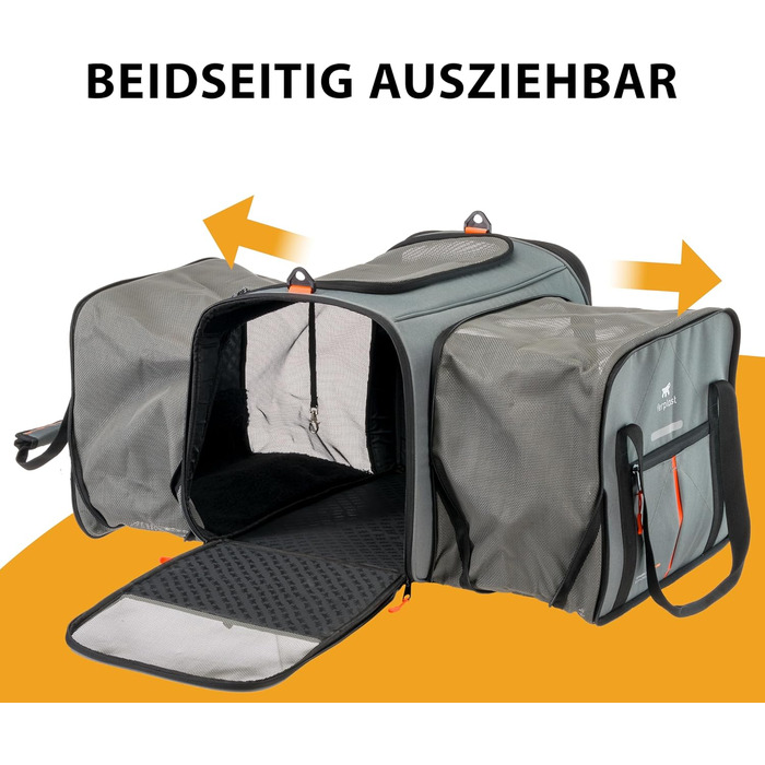 Переноска для собак та котів Ferplast Voyager PRO, сіра, 49x37x39 см, до 15 кг