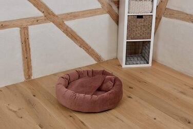 Килимок для собак Luxus Denver | гігієнічний, миється | розмір M (для маленьких та середніх собак) | затишна печеринка з пакетиками для збору відходів | діаметр 68 см (Ø 90 см, Рожевий)