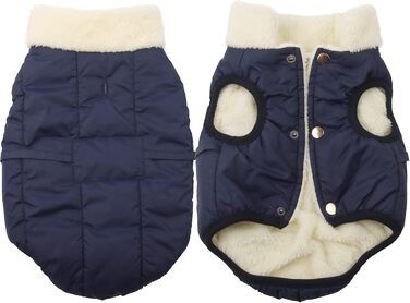 Тепла зимова куртка для собак JoyDaog, фліс, для маленьких собак, розмір XS, блакитна
