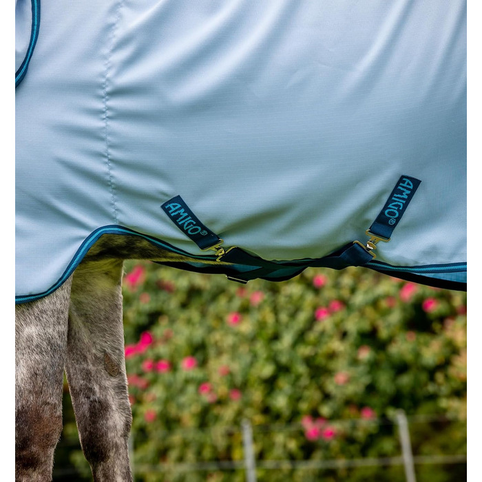 Протикомарна накидка для лошадей Horseware Amigo Ripstop Hoody, 155 см, Azure Blue/Navy & Electric Blue