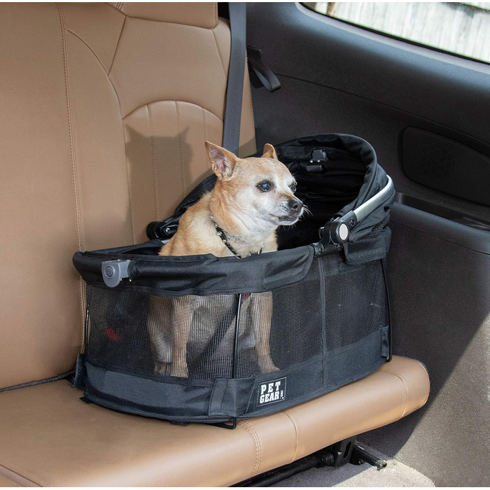 Переноска для тварин Pet Gear View 360, чорна, 51x30x47 см - для собак та котів