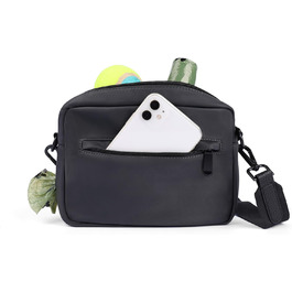 Сумка для ласощів для собак COOWONE, водонепроникна, з дозатором кульок, для прогулянок та тренувань (темно-сірий)