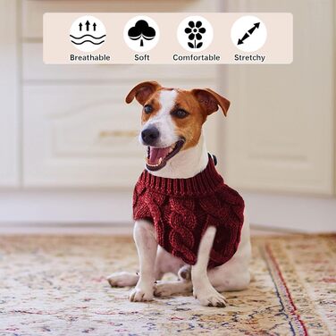 Пуловер для собак на зиму, теплий светр для тварин, рожевий (L)