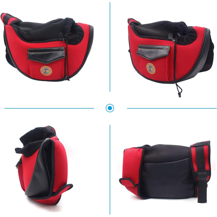 PETCUTE Сумка-переноска для собак, для маленьких собак, переноска для цуценят, дихаюча сітка, транспортна сумка, 9 кг, червона