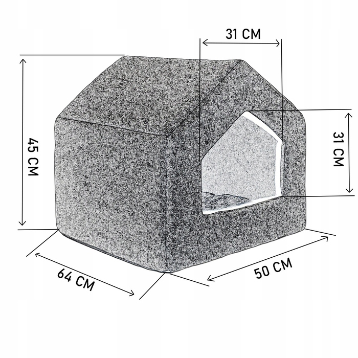 Будкa для собак Superkissen24, багатоколірна, 64 см x 50 см