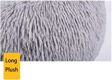 М'яке лежанка для собак у вигляді пончика, коричнева, 50-100 см. Лежанка-гніздо для собак та котів, миється.