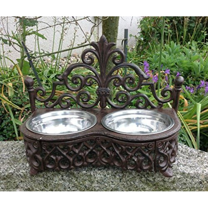 Миска для собак та котів Dekowonderland з чавуну, античний стиль