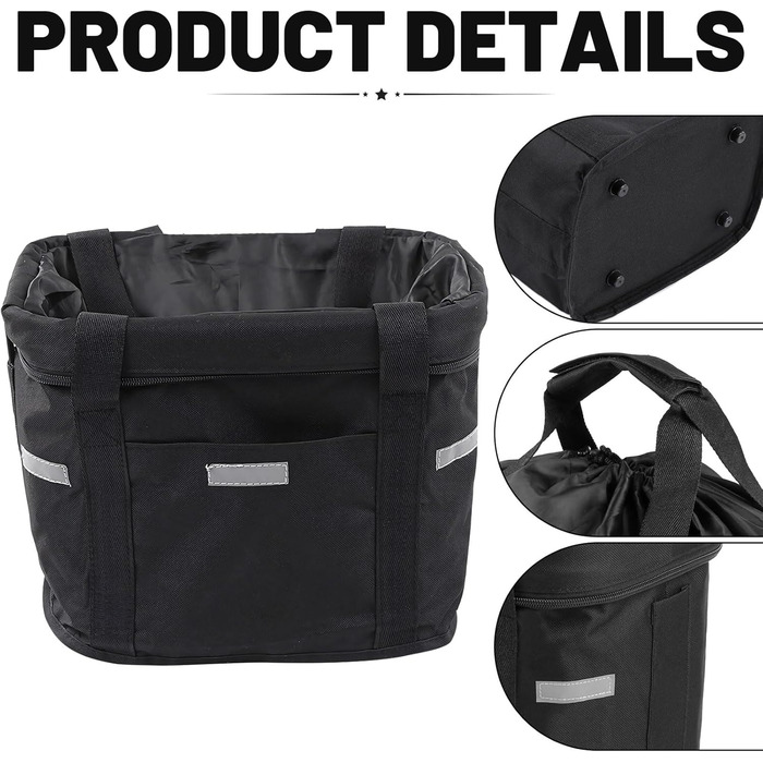 Зручний велосипедний кошик на кермо, для собак та покупок, з адаптером, передній