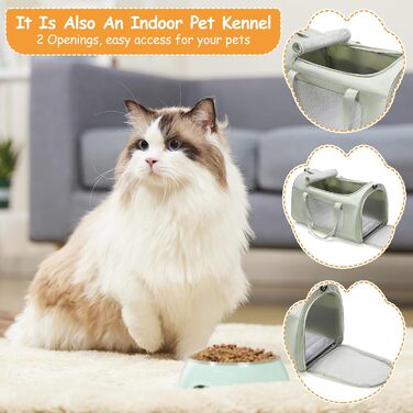 Транспортна переноска для котів та собак великих порід, 13 кг, 53x36x34 см, зелена