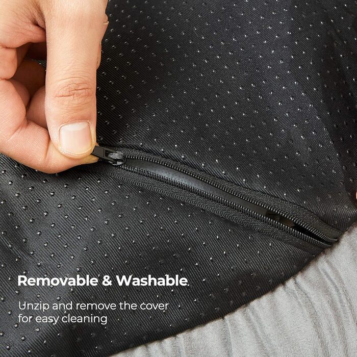 Кругла лежанка для собак та котів Feandrea, діаметр 60 см, світло-сіра, 60x60x18 см