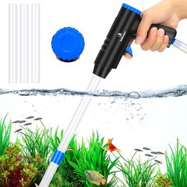 Пилосос для акваріума fishkeeper 4-в-1, регульований набір для очищення дна, зміни води, очищення піску та циркуляції води, знімний антизасмічувальний фільтр