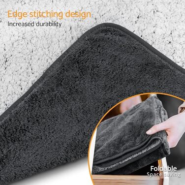 Водонепроникний килимок для собак 100x120 см (40x47 дюймів) - м'який, пухнастий, машинного прання, для собак середніх порід до 16 кг, чорно-білий, для дому та вулиці