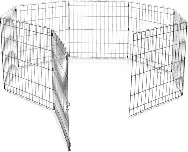 Вольєр для собак та інших домашніх тварин Amazon Basics, металевий, складний, 91 x 61 см