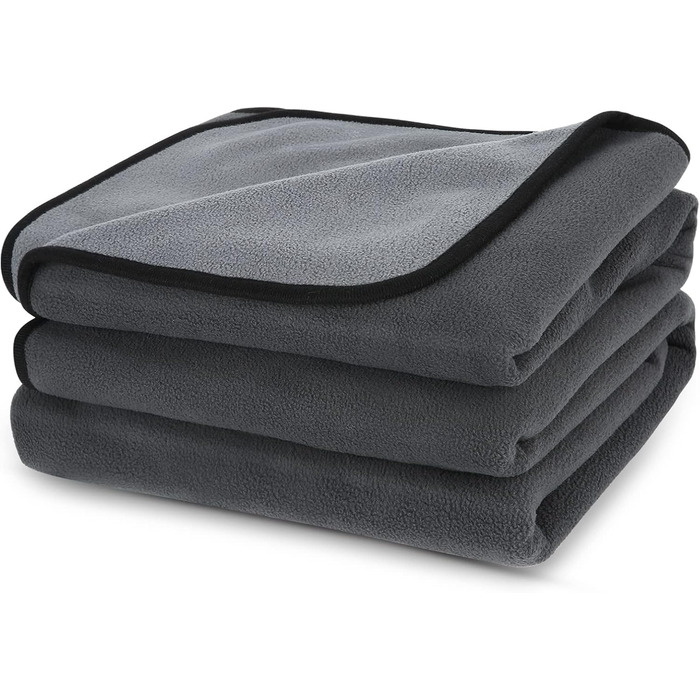 Водонепроникний коврик для собак PETTOM 100x75 см, м'який коврик для великих та маленьких собак, захисний коврик для дивану, ліжка, автокрісла, меблів - прання до 30°C (M, Сірий)