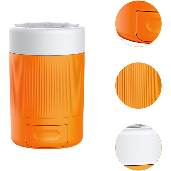 Автоматичний мийник лап для собак та котів JAYIOLA - мийка лап для тварин з обертовим очищувачем, PP матеріал, оранжевий