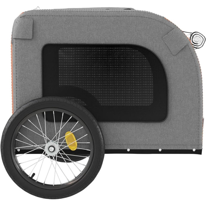 Причіп для велосипеда ARKEM для собак Оранжевий та Сірий, Oxford-тканина та залізо. Велосипедна корзина для собак