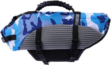 Рятувальний жилет для собак POPETPOP, регульований, дихаючий, з ручками та швидкою застібкою, XL, блакитний