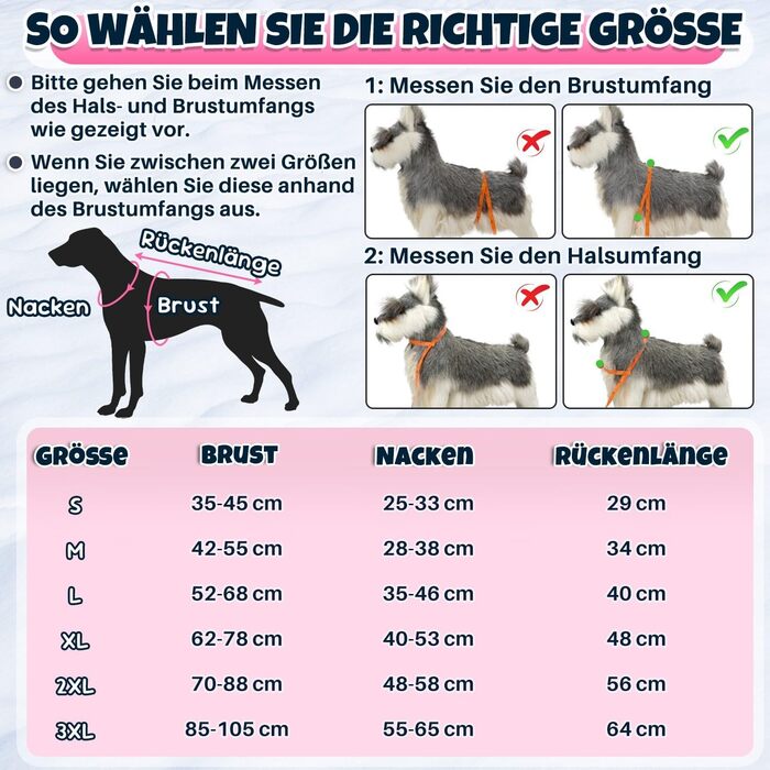 Теплий зимовий одяг для собак Nasjac - куртка з флісовою підкладкою, світловідбиваючими смугами та кишенями, водонепроникна захисна жилетка для собак середніх та великих порід, колір фуксія, розмір L