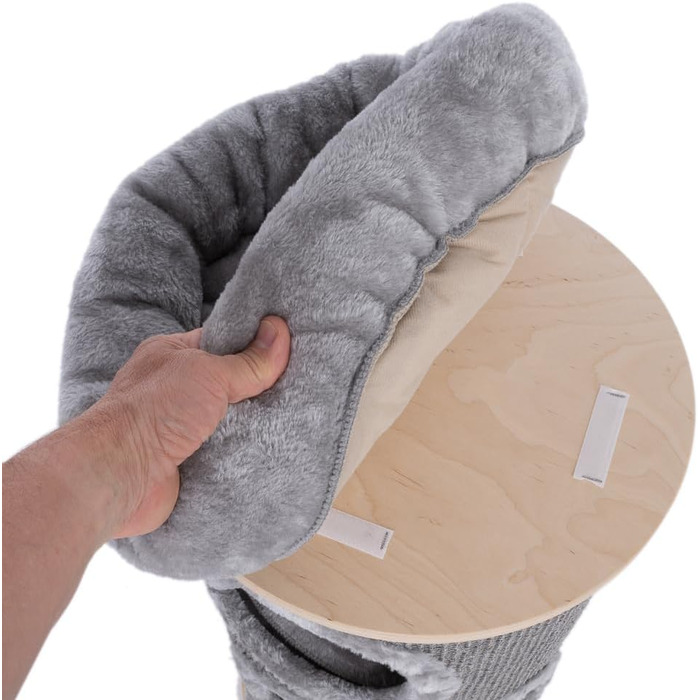 Дряпка для котів Natural Paradise Primrose | Стабільна дряпка з міцного сизалю | Сірий колір (XXL, 110 см)